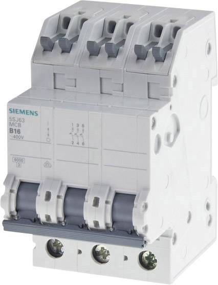 Wyłączniki nadmiarowo-prądowy Siemens C16 A, 3-pin ze złącz przyłączeniowym - obrazek 1