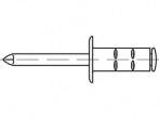 Nity zrywalne z łbem płaskim TOOLCRAFT TO-5455212 4 mm 500 szt. - obrazek 1