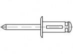 Nity zrywalne z łbem płaskim TOOLCRAFT TO-5455305 4.8 mm 250 szt.