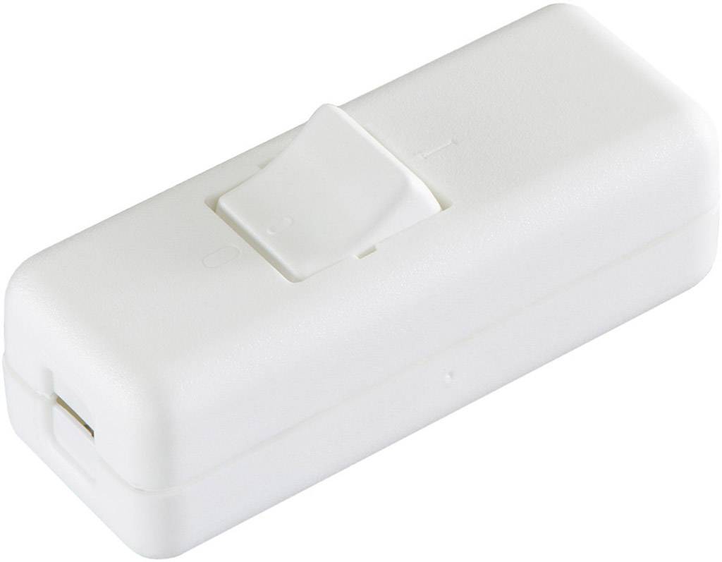 Przełącznik przewodowy interBär 8010-008.01, biały, 2 x wył/wł, 10 A, 1 szt. - obrazek 1