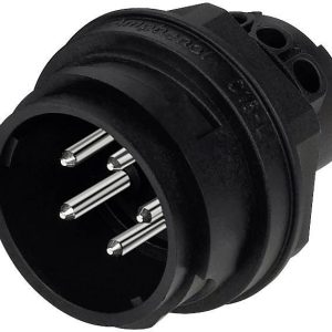 Złącze wysokoprądowe męskie Amphenol C016 20P004 800 2, 4 PE pin, 600 V, IP65, czarny Złącze wysokoprądowe męskie Amphenol C016 20P004 800 2, 4 PE pin, 600 V, IP65, czarny