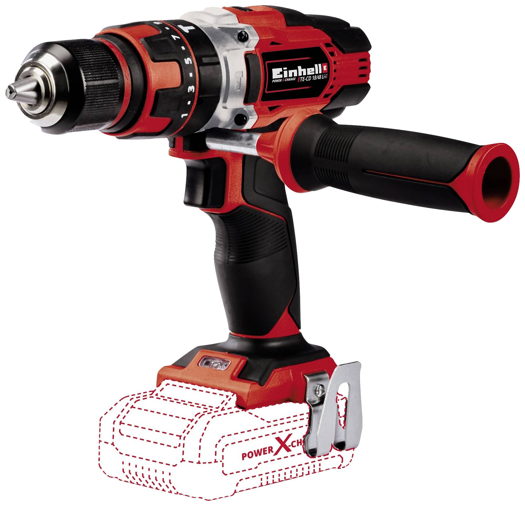 Wkrętarka udarowa akumulatorowa Einhell Power X-Change TE-CD 18/48 Li-i-Solo 2-biegowa bez ładowarki, bez akumulatora - obrazek 1