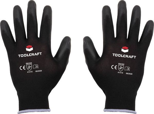 TOOLCRAFT TO-5621478 Nylon, Poliuretan Rękawice robocze Rozmiar rękawic: 7 EN 388 CAT II 1 par(a)