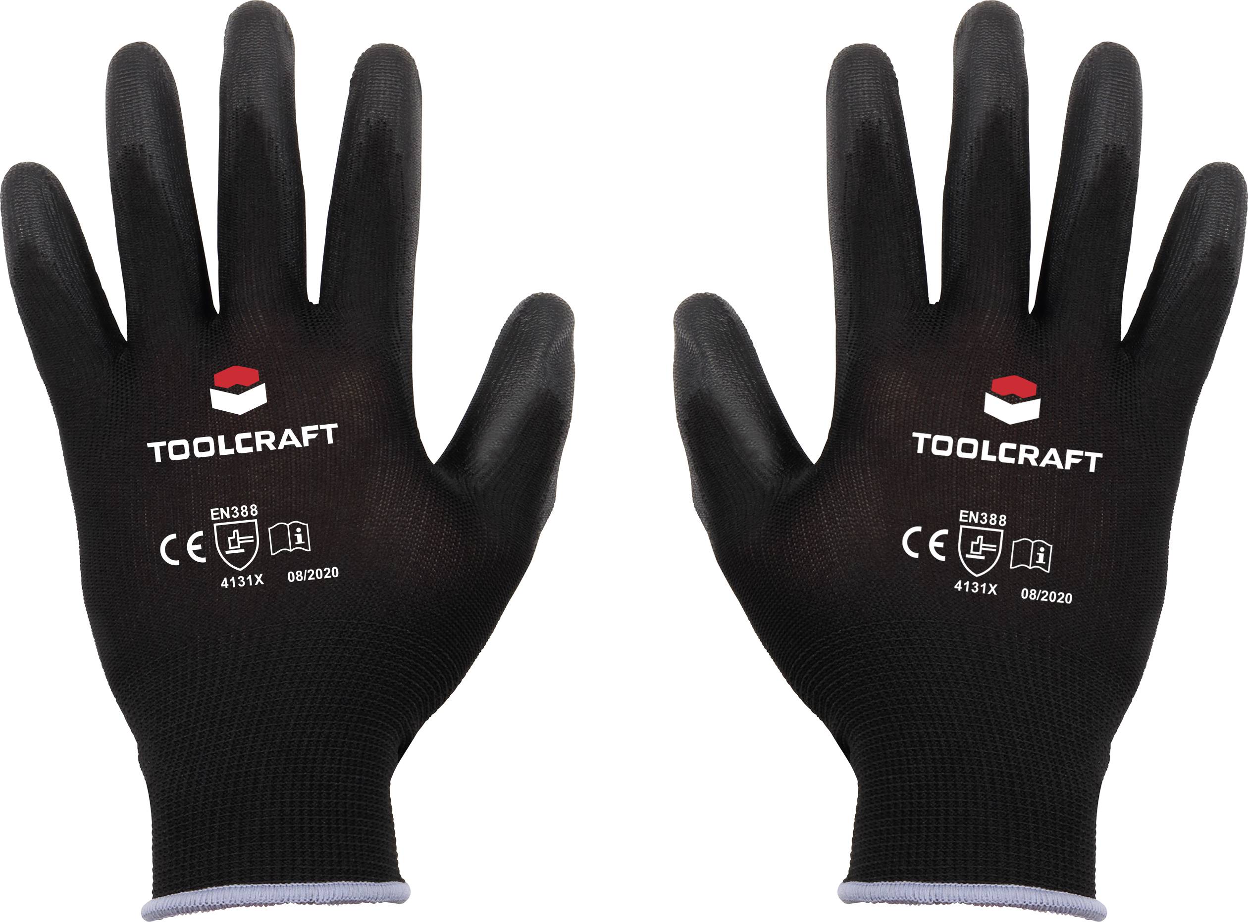 TOOLCRAFT TO-5621478 Nylon, Poliuretan Rękawice robocze Rozmiar rękawic: 7 EN 388 CAT II 1 par(a) - obrazek 1