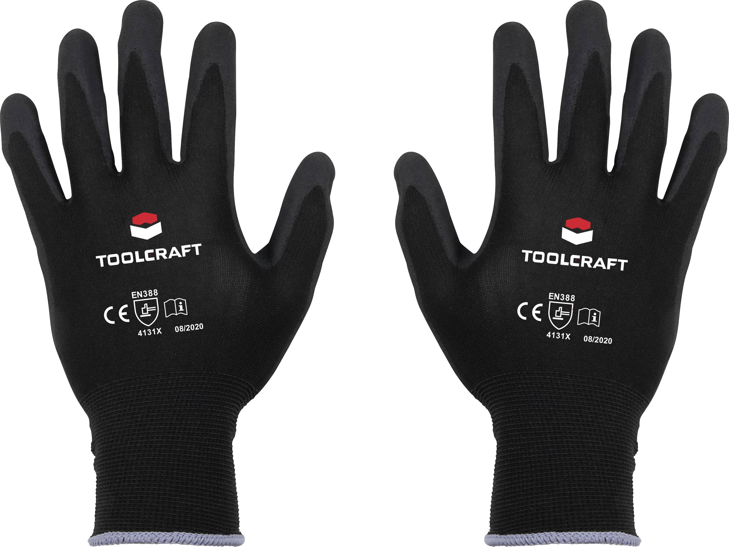 TOOLCRAFT TO-5621484 Poliamid, Nitryl Rękawice robocze Rozmiar rękawic: 8 EN 388 CAT II 1 par(a) - obrazek 1