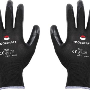 TOOLCRAFT TO-5621538 Polyester, Nitryl Rękawice robocze Rozmiar rękawic: 11 EN 388 CAT II 1 par(a) TOOLCRAFT TO-5621538 Polyester, Nitryl Rękawice robocze Rozmiar rękawic: 11 EN 388 CAT II 1 par(a)