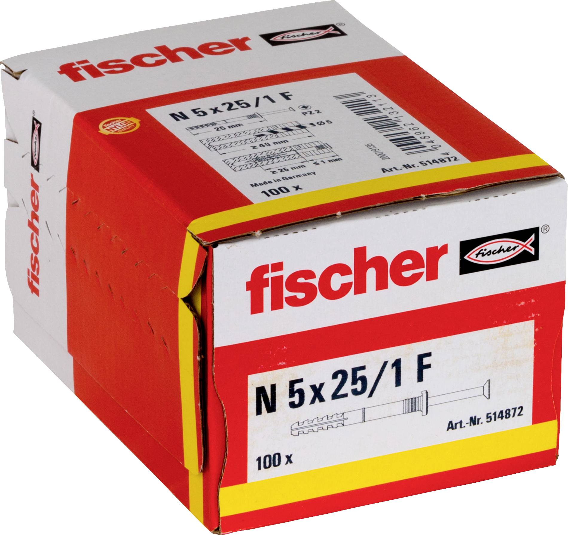Fischer 514872 Kołek wbijany 25 mm 5 mm 100 szt. - obrazek 1