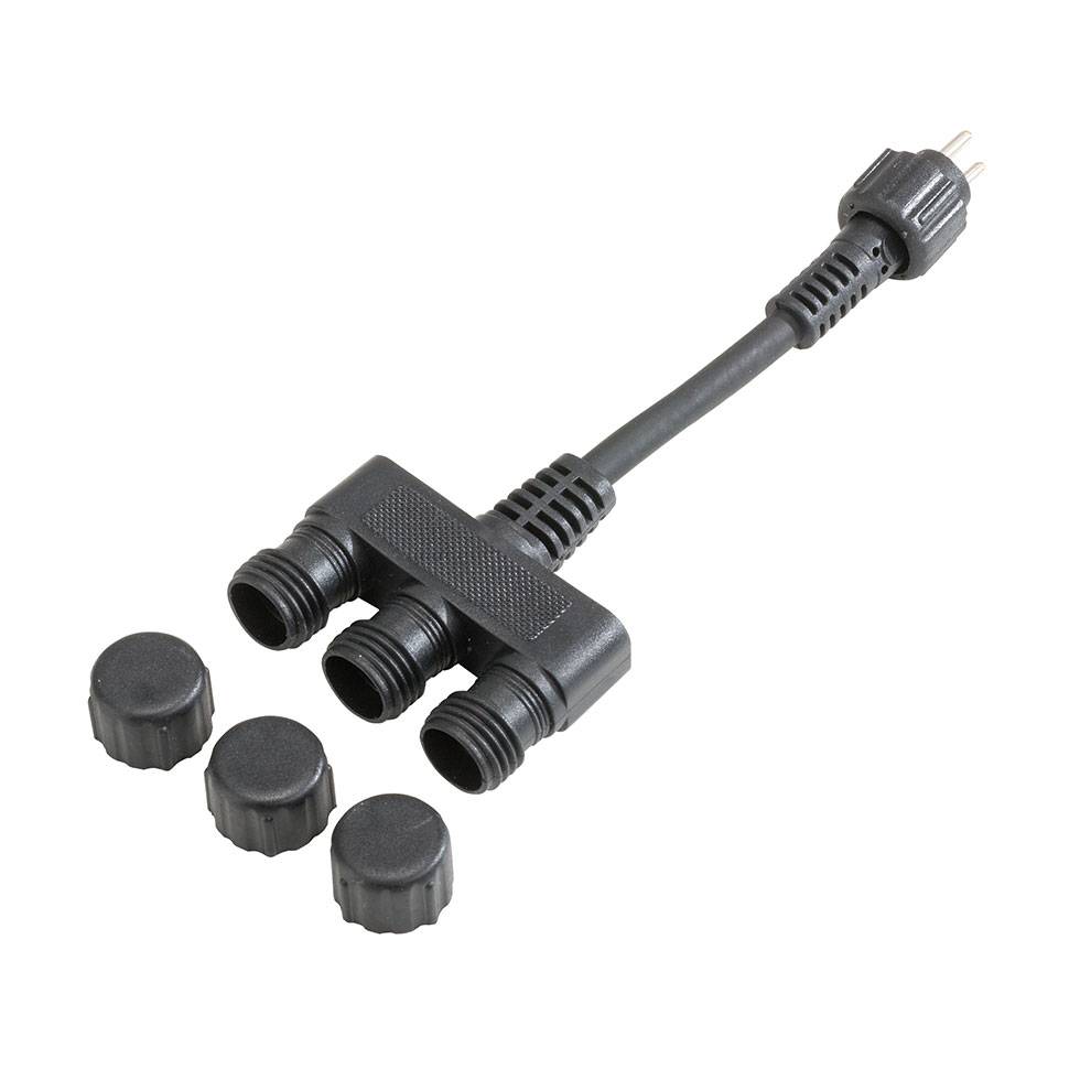 FIAP 3251 Przedłużacz z trzema gniazdami 3 cm czarny - obrazek 1