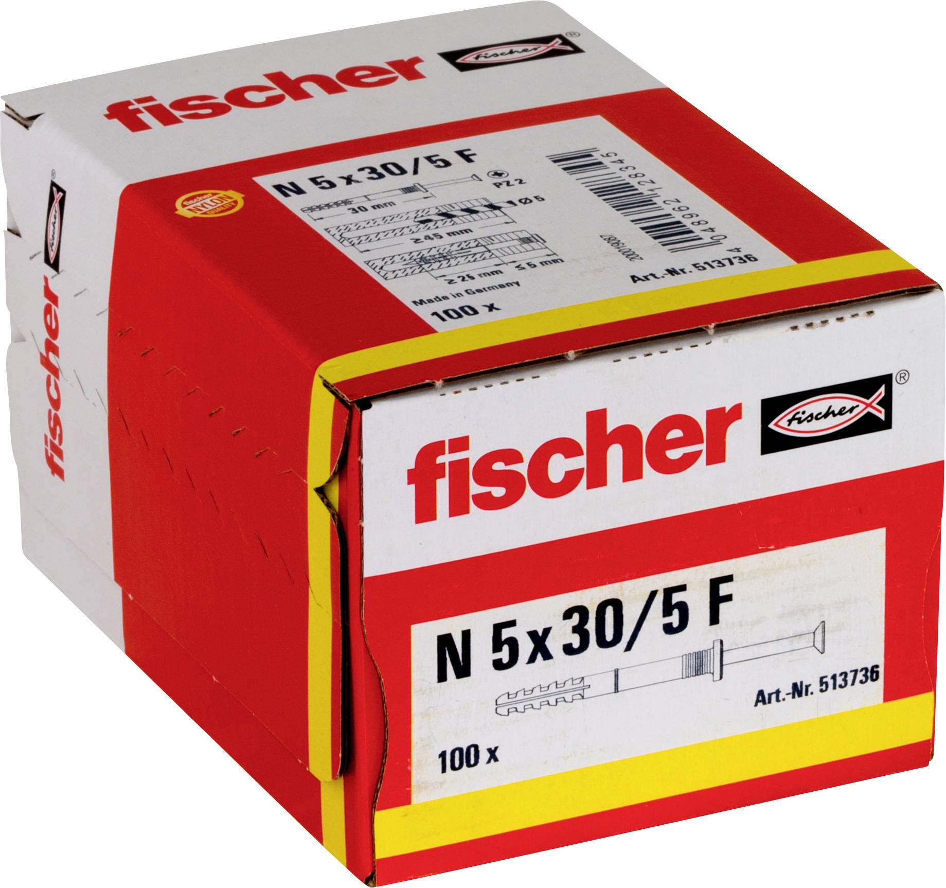 Fischer 513736 Kołek wbijany 30 mm 5 mm 100 szt. - obrazek 1