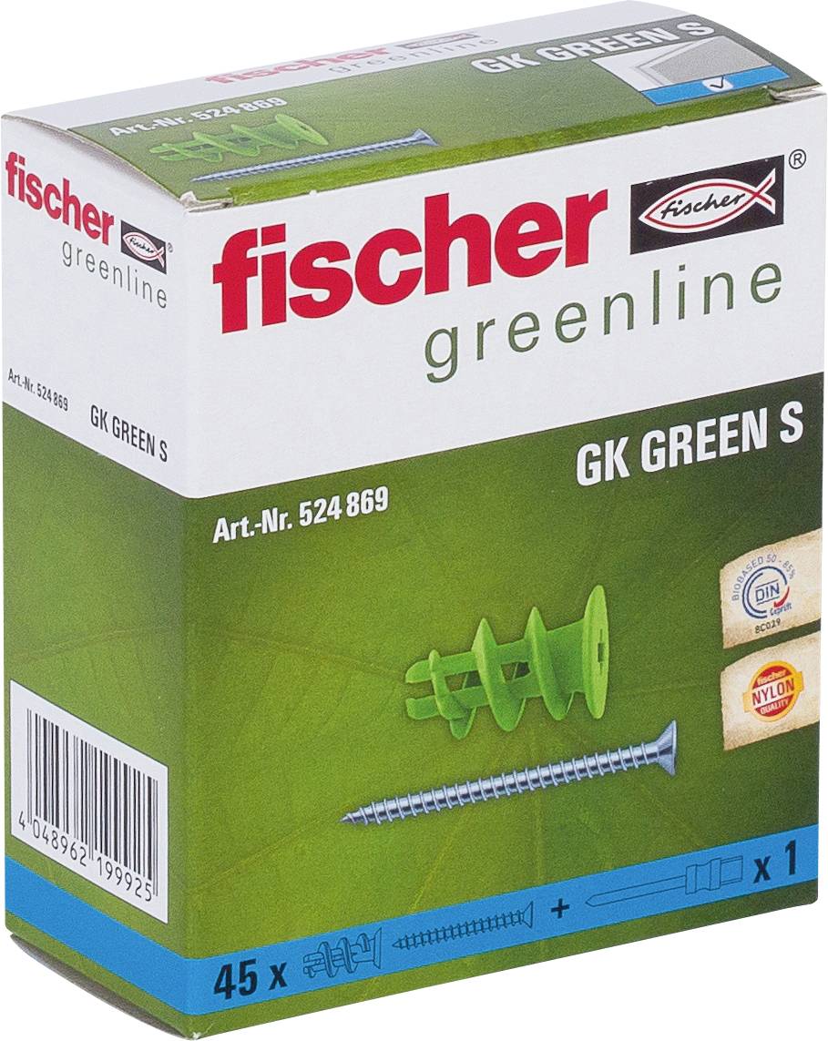 Fischer 524869 Kołek do płyty G-K 35 mm 4.5 mm 45 szt. - obrazek 1