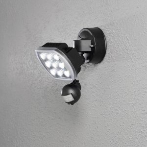 Konstsmide 7692-000 Zewnętrzna lampa punktowa LED z czujnikiem ruchu 9 W Kolor LED: ciepła biel Konstsmide 7692-000 Zewnętrzna lampa punktowa LED z czujnikiem ruchu 9 W Kolor LED: ciepła biel