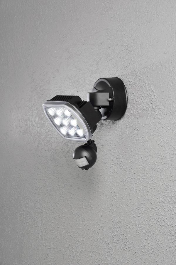 Konstsmide 7692-000 Zewnętrzna lampa punktowa LED z czujnikiem ruchu 9 W Kolor LED: ciepła biel