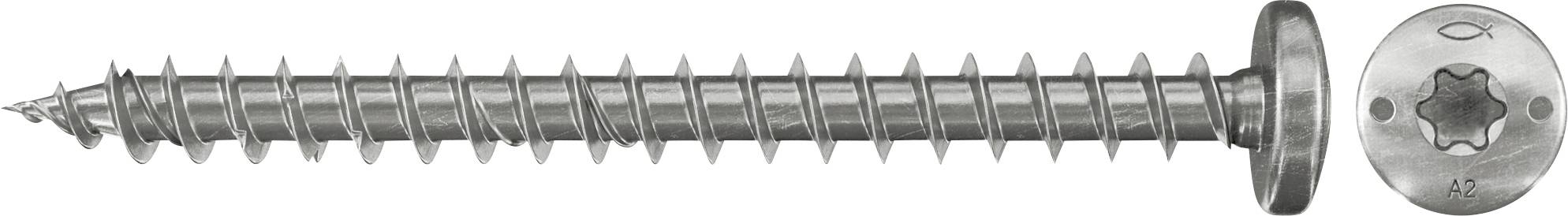 Fischer 657363 Wkręt o łbie stożkowym płaskim 3.5 mm 30 mm sześciokąt cynkowany galwanicznie 200 szt. - obrazek 1