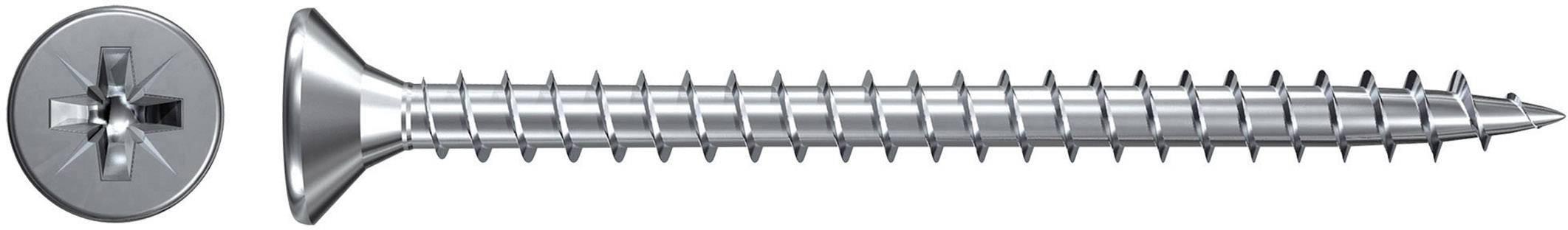 Fischer 551118 Wkręt z łbem płaskim 4 mm 16 mm Krzyżakowy PZ cynkowany galwanicznie 1000 szt. - obrazek 1