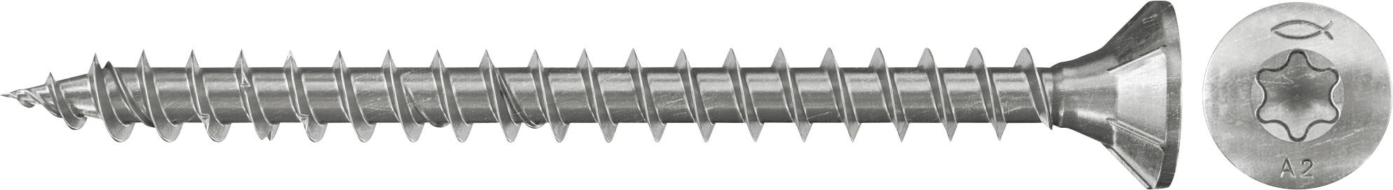 Fischer 657028 Wkręt o łbie stożkowym płaskim 4 mm 20 mm sześciokąt cynkowany galwanicznie 200 szt. - obrazek 1