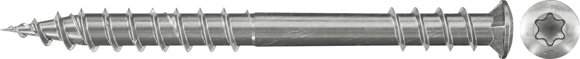 Fischer 660615 Śruby ścienne tarasowe 5.5 mm 50 mm sześciokąt stal nierdzewna 200 szt. - obrazek 1