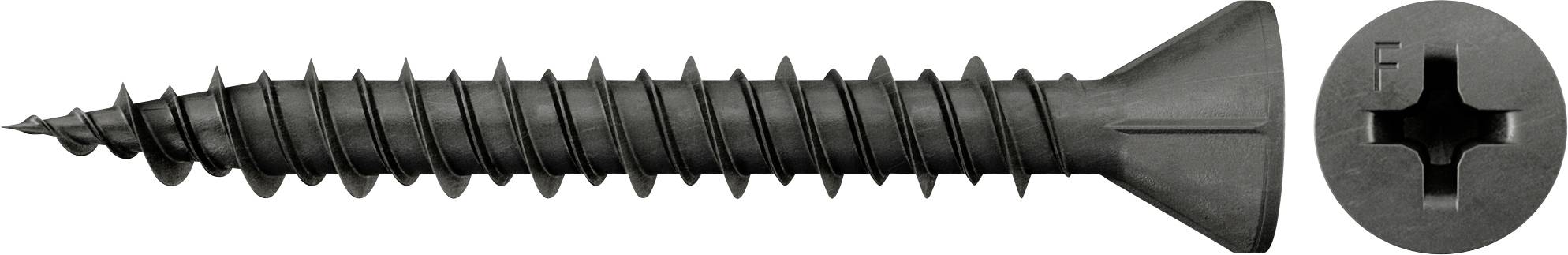 Fischer 665087 Wkręty do płyt gipsowo-włóknowych 3.9 mm 55 mm Krzyżakowy PH hartowany, fosforowany 600 szt. - obrazek 1