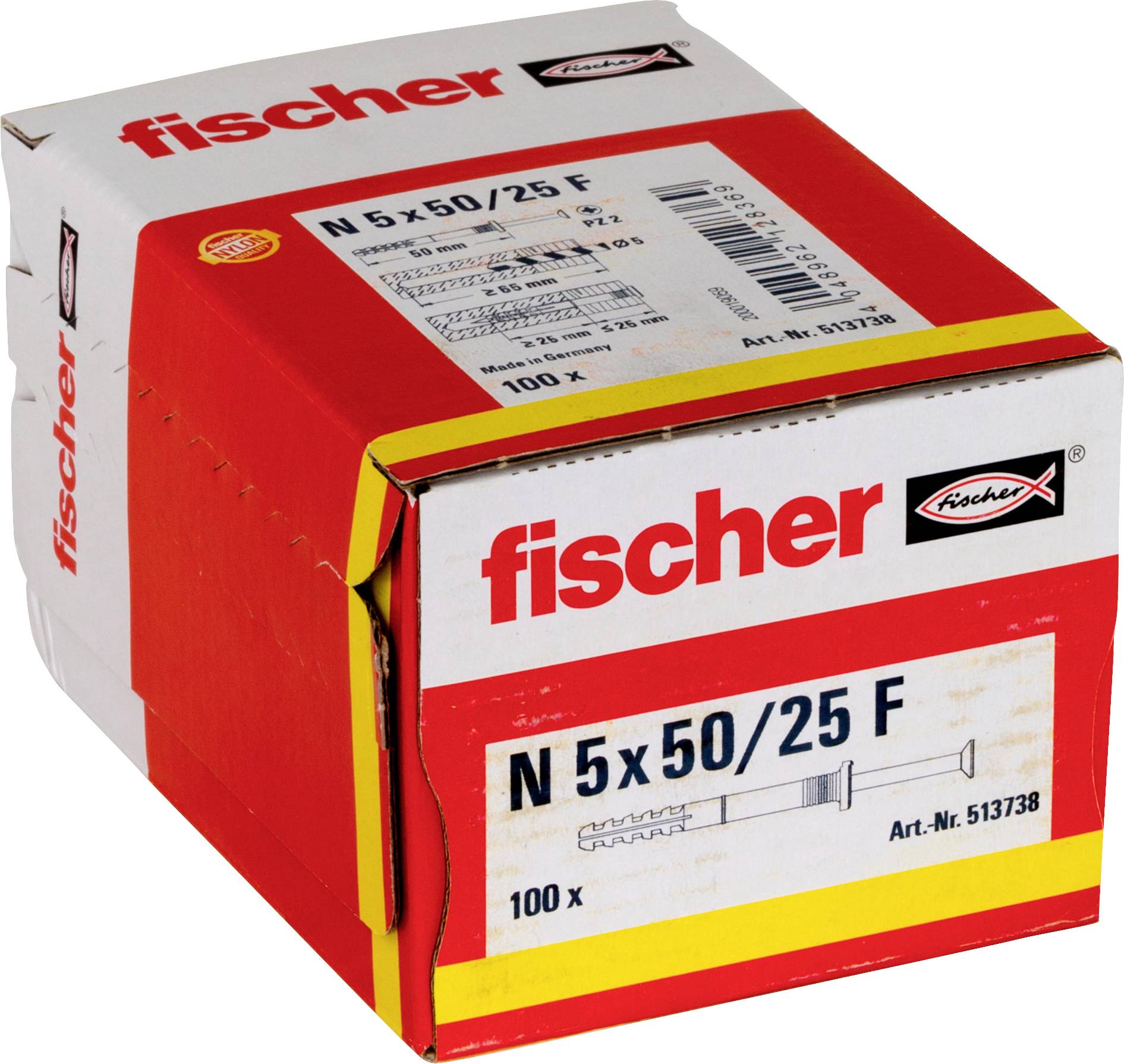 Fischer 513738 Kołek wbijany 50 mm 5 mm 100 szt. - obrazek 1