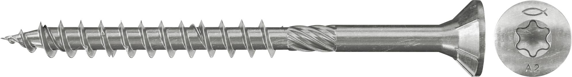 Fischer 657103 Wkręt o łbie stożkowym płaskim 6 mm 40 mm sześciokąt cynkowany galwanicznie 200 szt. - obrazek 1