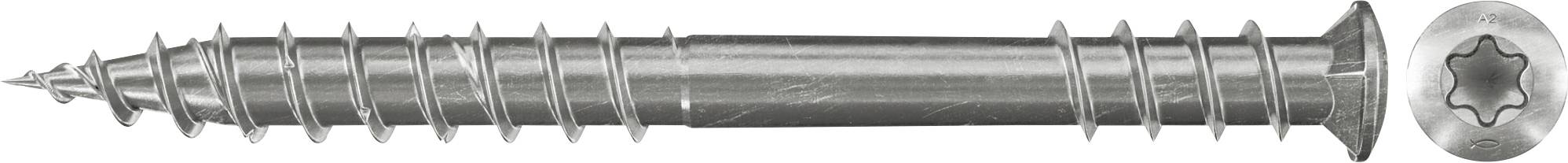 Fischer 660617 Śruby ścienne tarasowe 5.5 mm 70 mm sześciokąt stal nierdzewna 200 szt. - obrazek 1