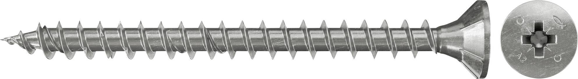 Fischer 657213 Wkręt o łbie stożkowym płaskim 5 mm 35 mm Krzyżakowy PZ cynkowany galwanicznie 200 szt. - obrazek 1