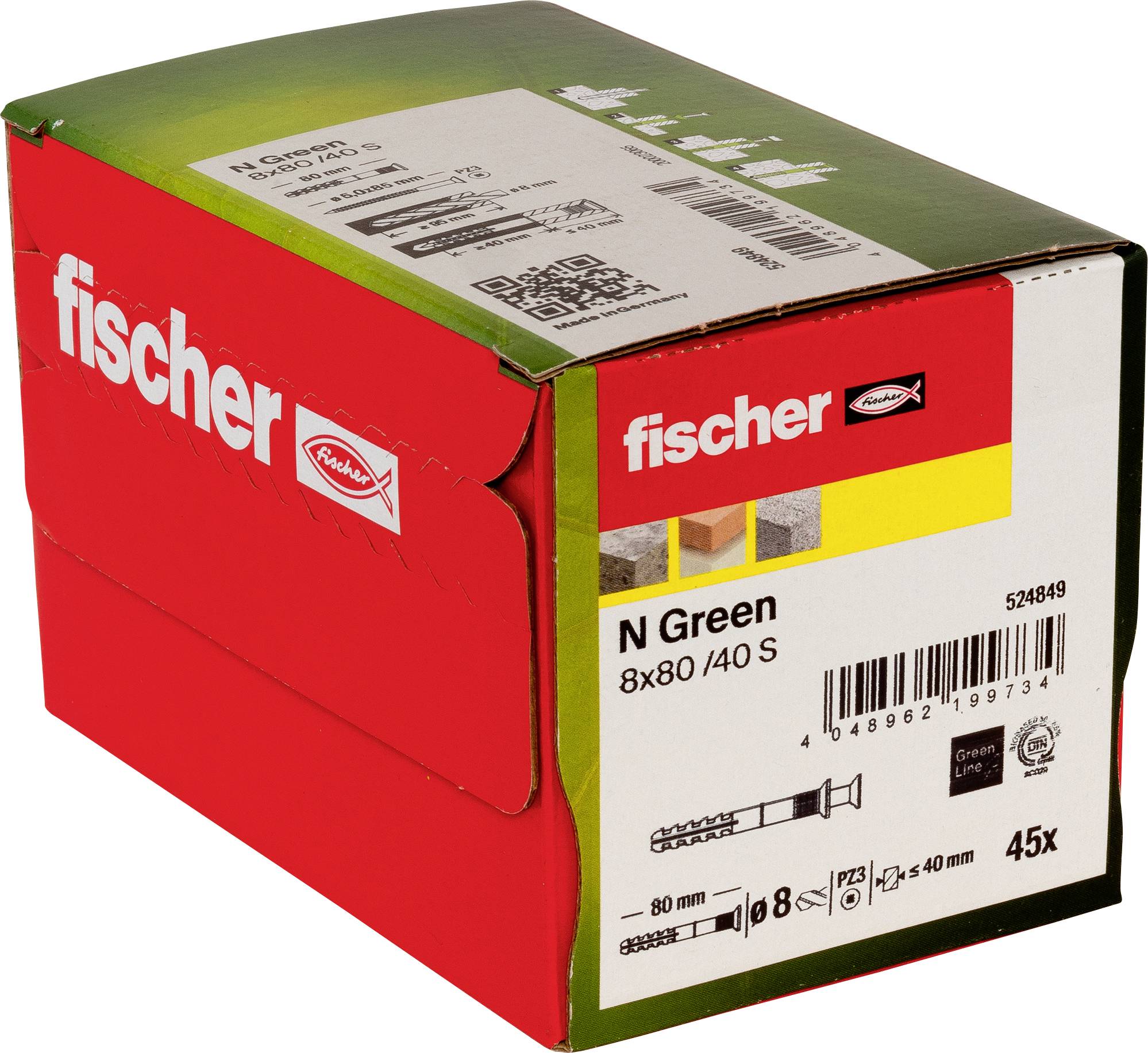 Fischer 524849 Kołek wbijany 80 mm 8 mm 45 szt. - obrazek 1
