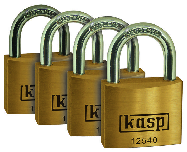 Kłódka Kasp K12540D4 40 mm Samozatrzaskowa z zamkiem kluczykowym - obrazek 1