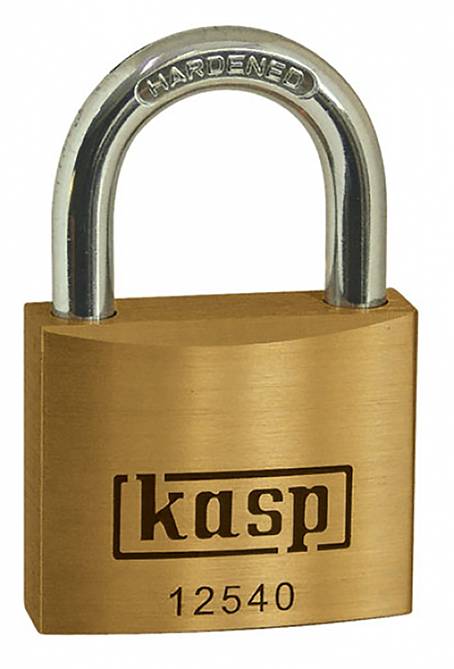 Kłódka Kasp K12540A1 40 mm Samozatrzaskowa z zamkiem kluczykowym - obrazek 1