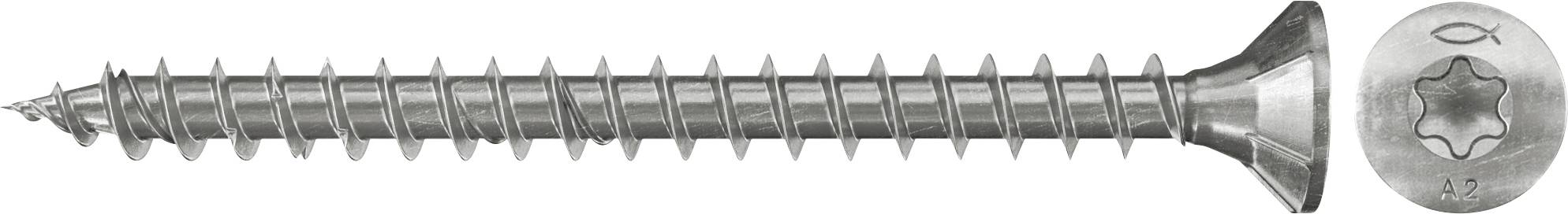 Fischer 657014 Wkręt o łbie stożkowym płaskim 3.5 mm 16 mm sześciokąt cynkowany galwanicznie 300 szt. - obrazek 1