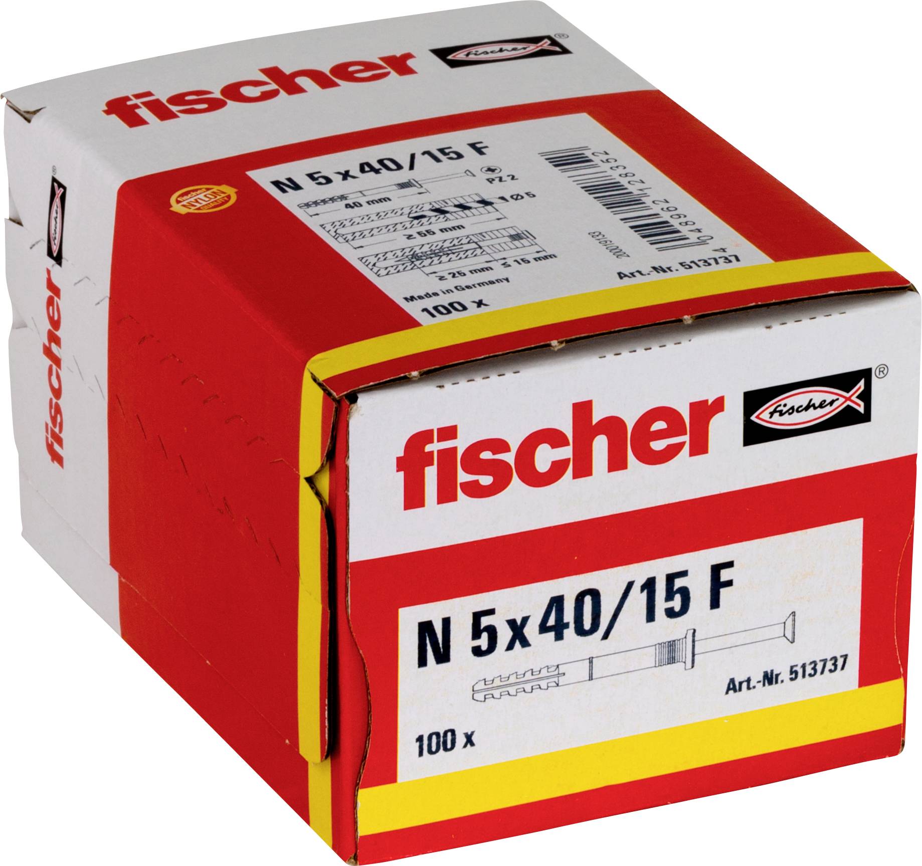 Fischer 513737 Kołek wbijany 40 mm 5 mm 100 szt. - obrazek 1