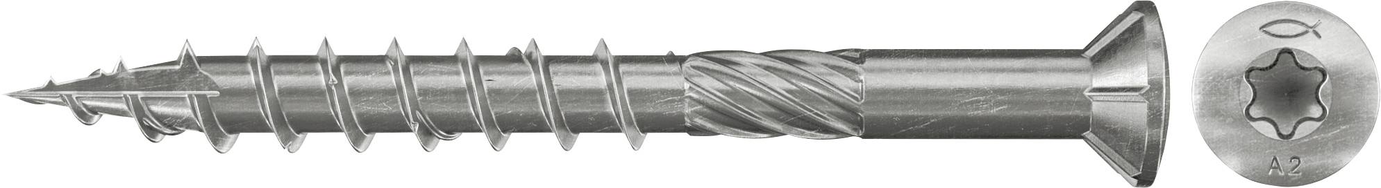 Fischer 660607 Śruby ścienne tarasowe 5 mm 60 mm sześciokąt stal nierdzewna 150 szt. - obrazek 1