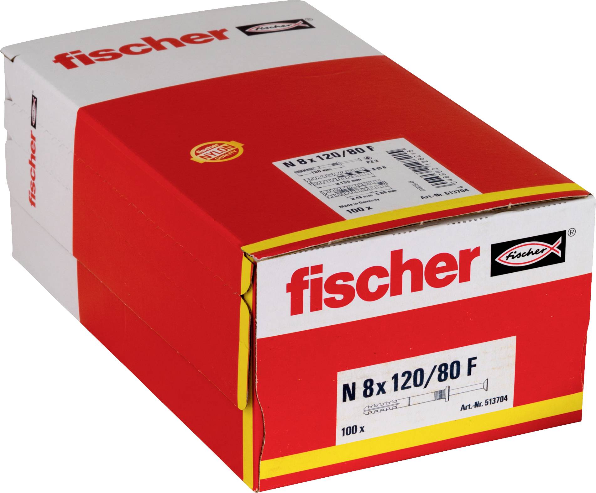 Fischer 513704 Kołek wbijany 120 mm 8 mm 100 szt. - obrazek 1