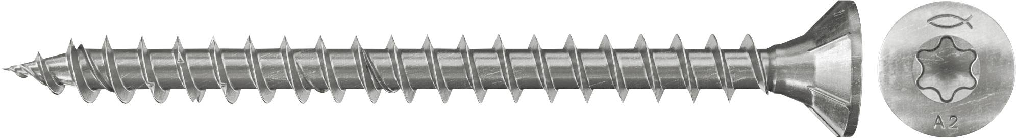 Fischer 657004 Wkręt o łbie stożkowym płaskim 3 mm 16 mm sześciokąt cynkowany galwanicznie 300 szt. - obrazek 1
