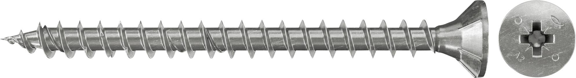 Fischer 657149 Wkręt o łbie stożkowym płaskim 3.5 mm 20 mm Krzyżakowy PZ cynkowany galwanicznie 300 szt. - obrazek 1