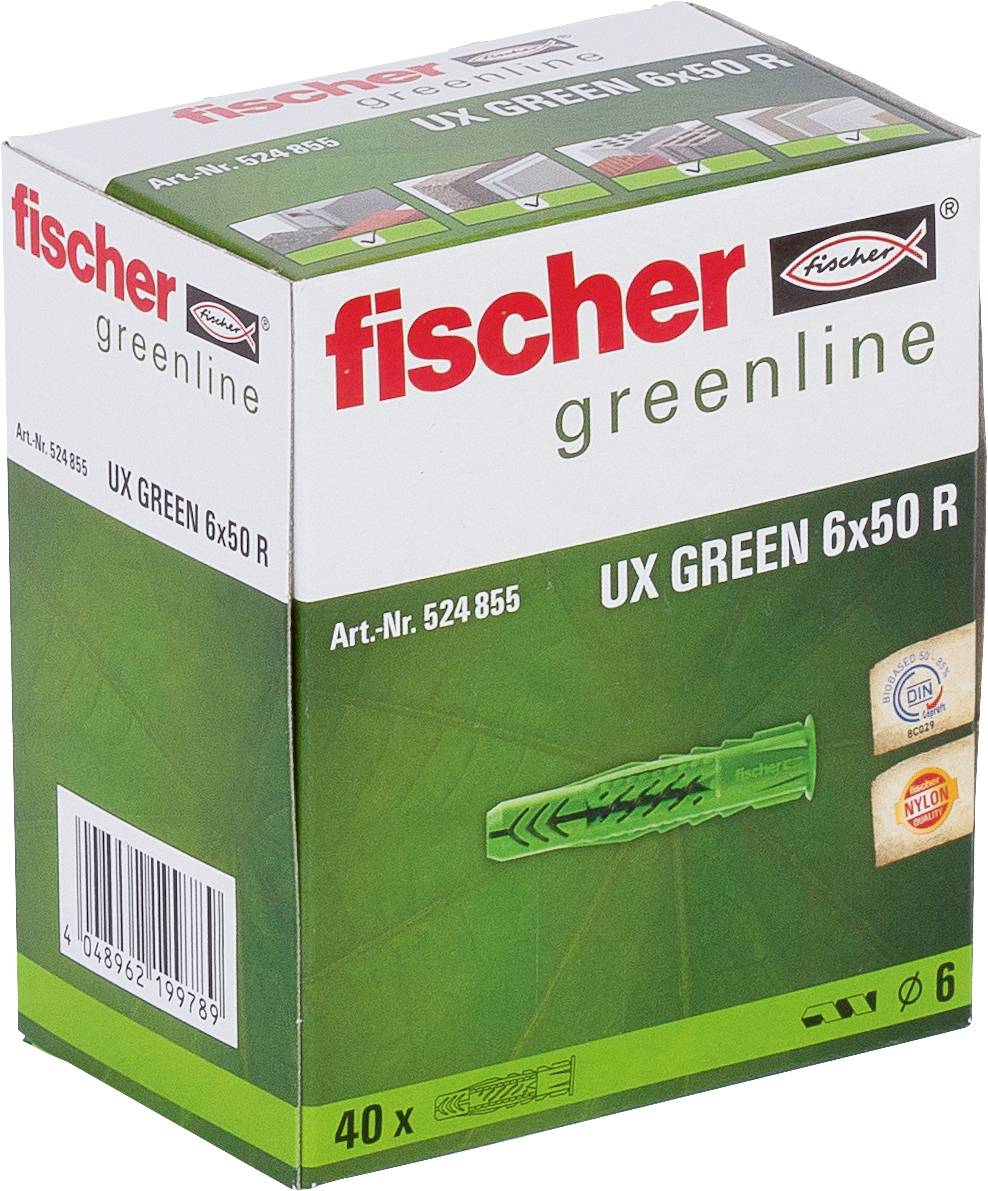 Fischer 524855 Kołek uniwersalny 50 mm 6 mm 40 szt. - obrazek 1