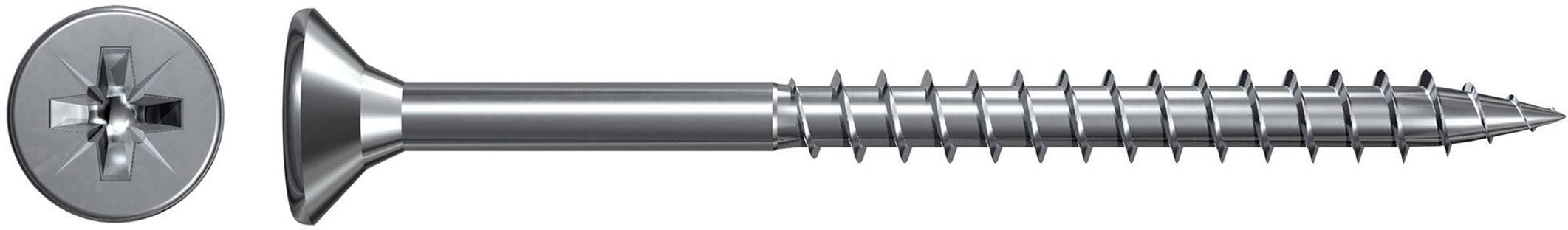 Fischer 551178 Wkręt z łbem płaskim 5 mm 80 mm Krzyżakowy PZ cynkowany galwanicznie 200 szt. - obrazek 1