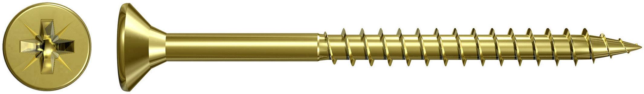 Fischer 551241 Wkręt z łbem płaskim 6 mm 130 mm Krzyżakowy PZ cynkowany galwanicznie 100 szt. - obrazek 1