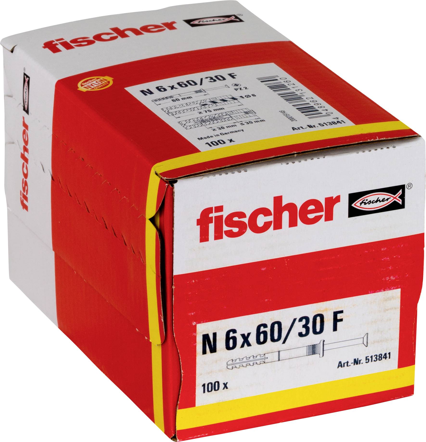 Fischer 513841 Kołek wbijany 60 mm 6 mm 100 szt. - obrazek 1