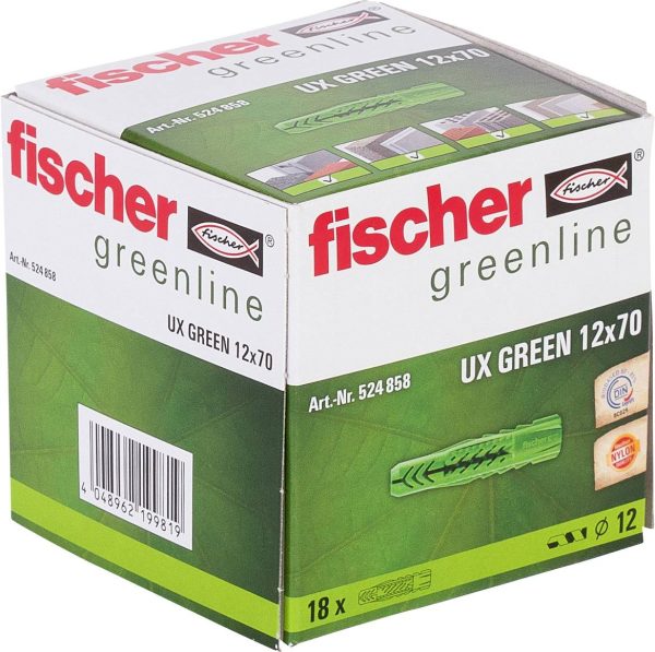 Fischer 524858 Kołek uniwersalny 70 mm 12 mm 18 szt.