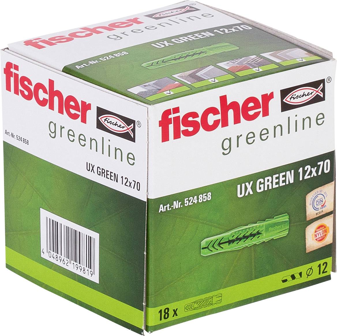 Fischer 524858 Kołek uniwersalny 70 mm 12 mm 18 szt. - obrazek 1