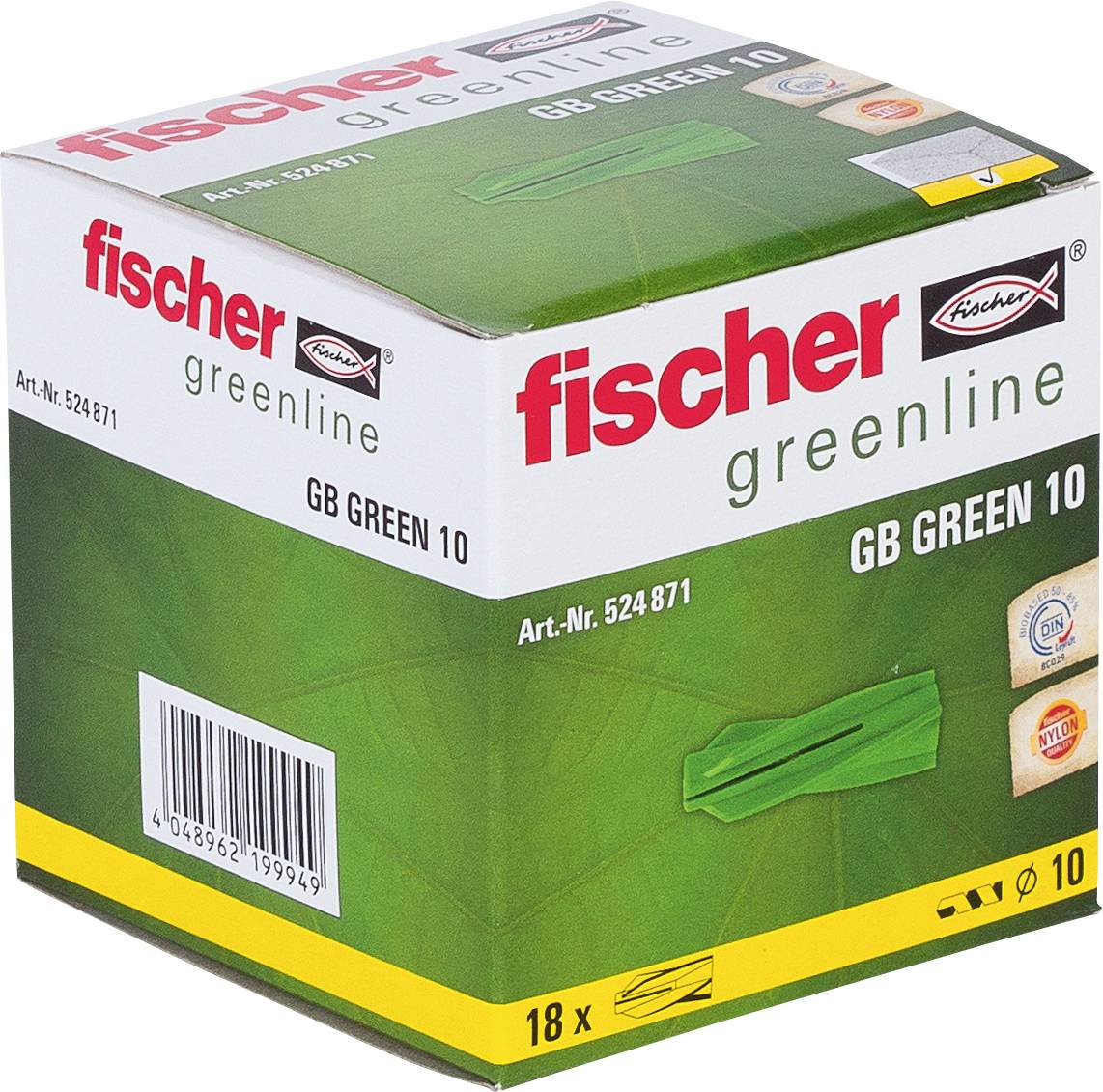 Fischer 524871 Kołek do gazobetonu 10 mm 18 szt. - obrazek 1