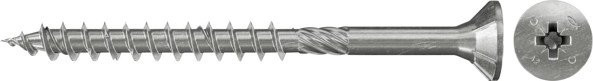 Fischer 657255 Wkręt o łbie stożkowym płaskim 6 mm 100 mm Krzyżakowy PZ cynkowany galwanicznie 100 szt. - obrazek 1