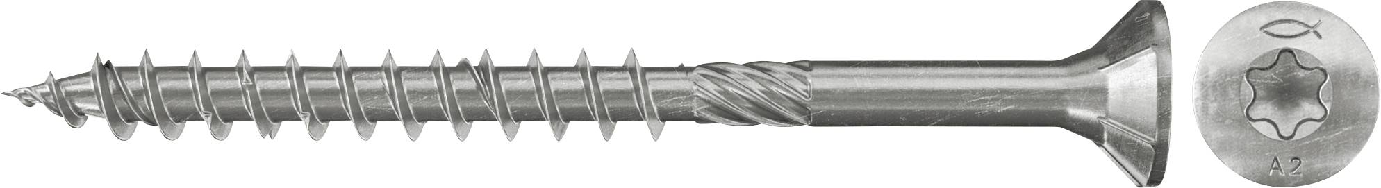 Fischer 657409 Wkręt o łbie stożkowym płaskim 6 mm 180 mm sześciokąt cynkowany galwanicznie 100 szt. - obrazek 1