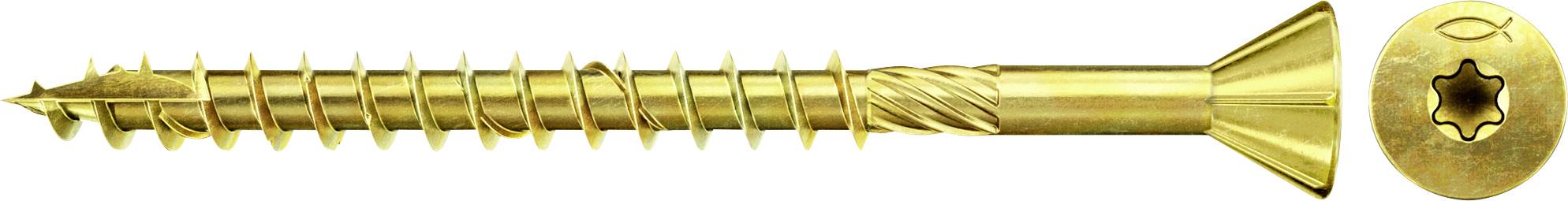 Fischer 660206 Wkręty do płyt MDF 4 mm 50 mm sześciokąt cynkowany galwanicznie 200 szt. - obrazek 1