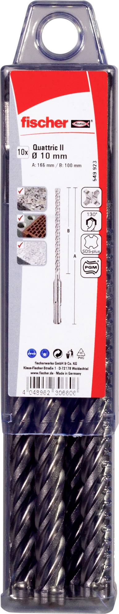 Wiertło udarowe Fischer 549923 10 mm 1 szt. - obrazek 1