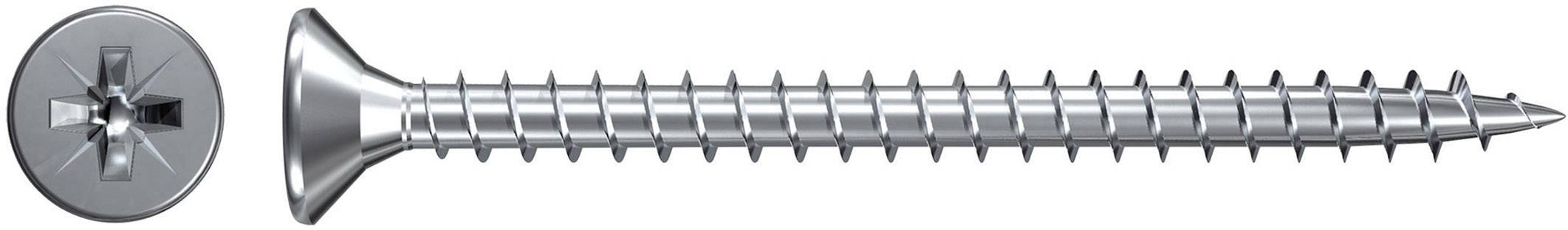 Fischer 551058 Wkręt z łbem płaskim 3 mm 25 mm Krzyżakowy PZ cynkowany galwanicznie 1000 szt. - obrazek 1