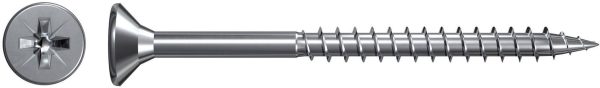 Fischer 551218 Wkręt z łbem płaskim 6 mm 50 mm Krzyżakowy PZ cynkowany galwanicznie 200 szt.