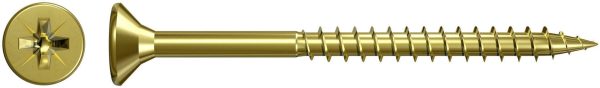 Fischer 551239 Wkręt z łbem płaskim 6 mm 110 mm Krzyżakowy PZ cynkowany galwanicznie 100 szt.