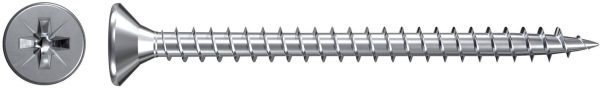 Fischer 551265 Wkręt z łbem płaskim 6 mm 40 mm Krzyżakowy PZ cynkowany galwanicznie 200 szt.