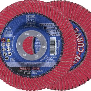 PFERD TOOLS 67689046 Co Sgp Curve Steelox Tarcza lamelkowa Średnica 115 mm Średnica otworu 22.23 mm Wielkość ziarna 60 1